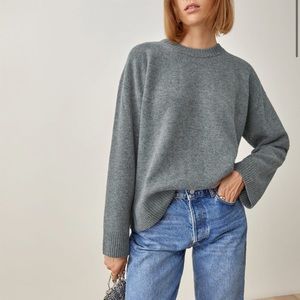 Reformation Edna regenerative wool sweater IN RED
